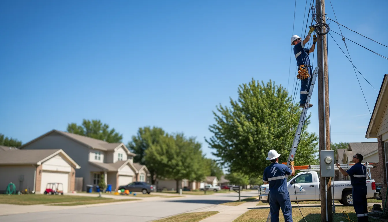 Residential electrician providing installation services in La Coste, TX